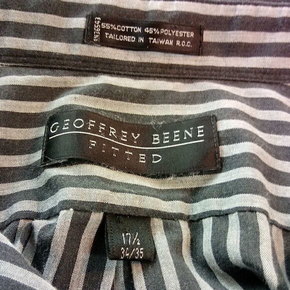 (3/$22) Geoffrey Beene striped button front  shirt - Picture 8 of 8